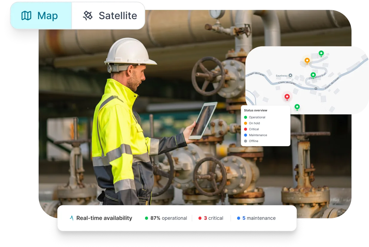 Asset site plans and mapping visualization