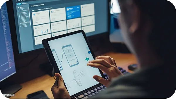 Opérateur signalant un incident depuis son smartphone via la GMAO Leaneo