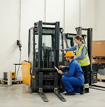 Opérateur effectuant un relevé terrain avec smartphone sur site industriel
